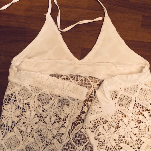 Crochet lace halter crop top & maxi skirt 2-pc set - Picture 12 of 15